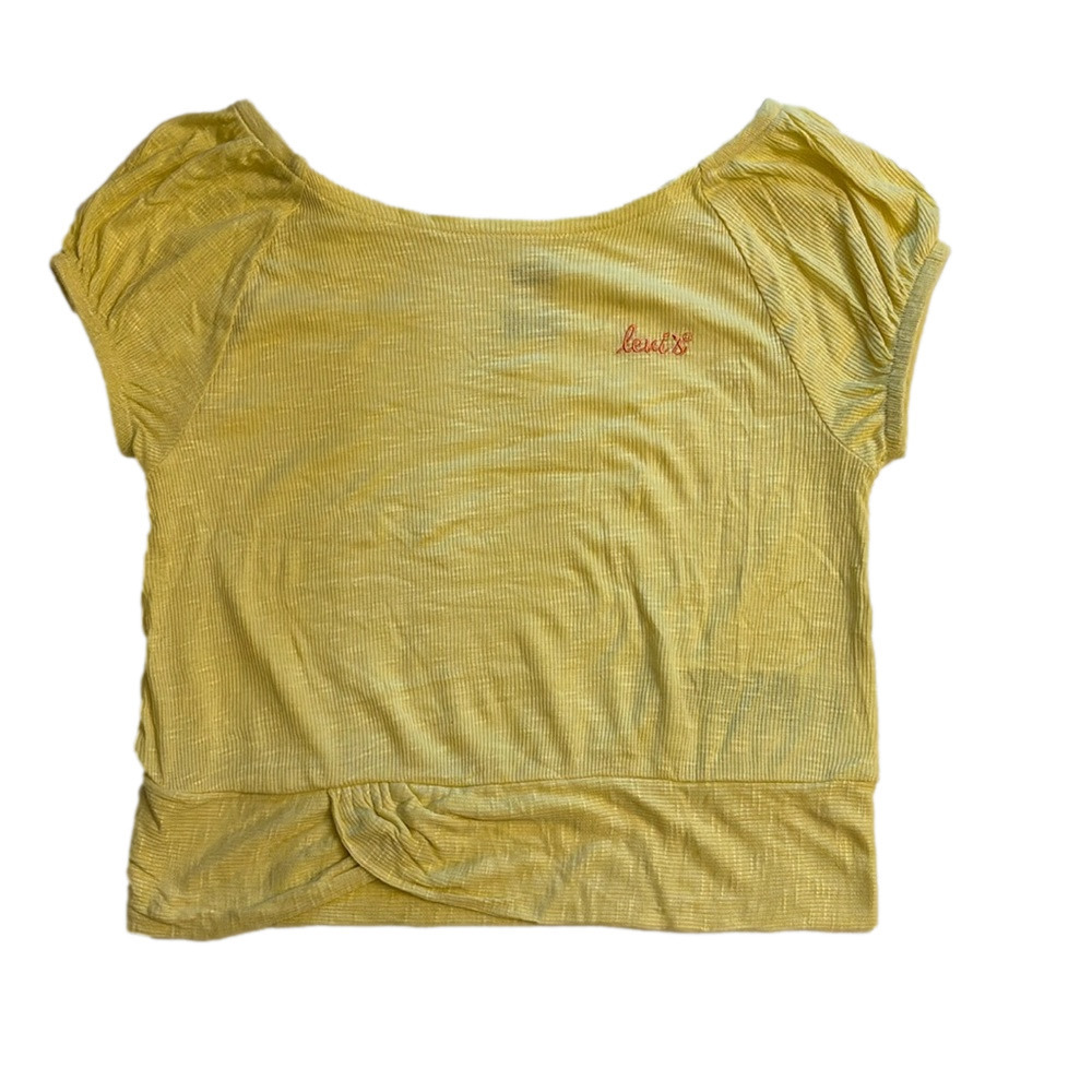 Levi’s Short Sleeve Shirt Yellow Girl Size Large
